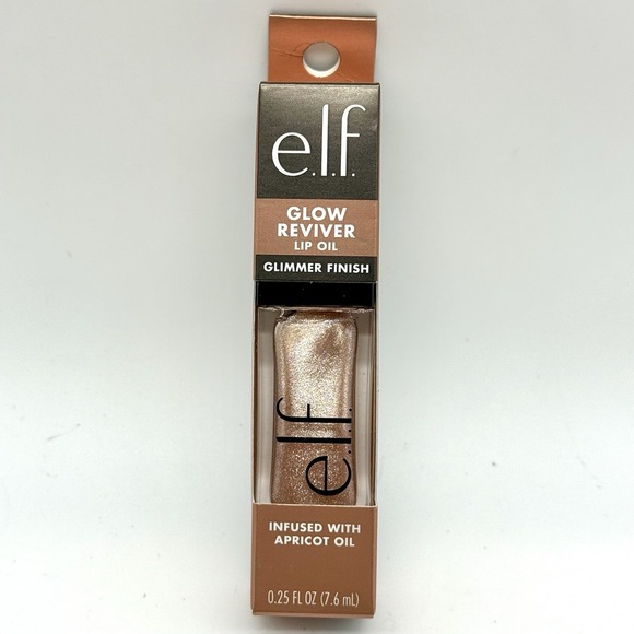 e.l.f. Glow Reviver Lip Oil Crystal Baller Glimmer Finish‎ Gloss 0.25 oz New - Picture 1 of 2